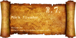 Márk Tivadar névjegykártya